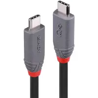 Lindy 36947 USB-kabel, 0,8 meter, USB4 Gen 3x2, USB-C, zwart
