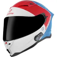 Bogotto H153 BT SPN Wit Rood Blauw Bluetooth Helm Maat L