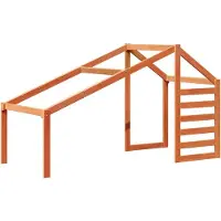 vidaXL Kinderbedhuisje 188x82x113 cm massief grenenhout wasbruin