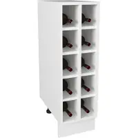 VCM Esilo keuken onderkast 25 cm 10 wijnplanken wit.
