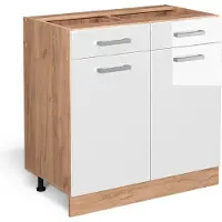 Vicco R-Line Keukenonderkast – 80 cm zonder werkblad Wit Hoogglans