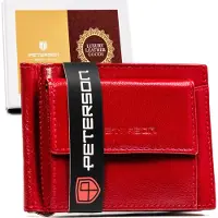 Peterson - Lederen Portemonnee - Compact - RFID Bescherming - Zwart
