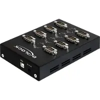 DeLOCK 61860 61860 USB-hub 8 poorten Serieel (9-pol.) USB 2.0 480 MBit/s Zwart