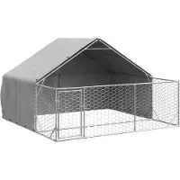 vidaXL Buitenren voor honden, 3x3x1,9 meter, verzinkt staal