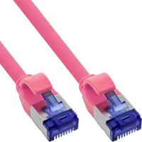 InLine SFTP CAT6a slimline flexibele netwerkkabel | TPE LSZH | roze | 2 meter