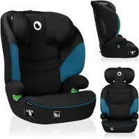 Lionelo Lars I-Size autostoeltje, geschikt voor kinderen vanaf 3 jaar tot 12 jaar, met een gewicht van 12 kg tot 36 kg, i-Size, 12-36 kg, 100-150 cm, met geheugenschuim - turkoois