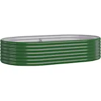 vidaXL Plantenbak 175x100x36 cm gegalvaniseerd staal groen