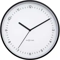 Nextime - 3305WI - Wandklok - 30cm - zwart - Berlin