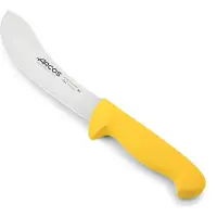 Arcos Ontvleesknipper , kleur: Prof 295400, gemaakt van roestvrij staal Nitrum, met een ergonomisch, geel polypropyleen handvat en een 19 cm lemmet. (Presentatie in vitrine.)
