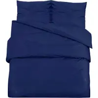 vidaXL Dekbedovertrekset 135x200 cm katoen marineblauw