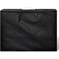 vidaXL Inklapbare massagetafel 2 zones met houten frame (creme)