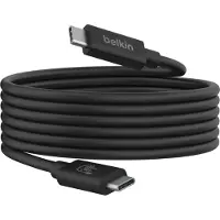 Belkin USB4 Kabel, USB-C naar USB-C, 2 meter, 240W, 20 Gbit/s, zwart. Artikelnummer: INZ004bt2MBK