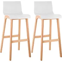 CLP Hover Set van 2 barkrukken - Kunststof wit