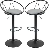 HOMCOM -Barkruk-Metaal-51x46x100cm-Grijs