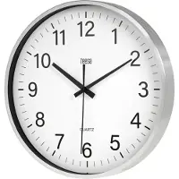 Teesa Wandklok Ø30cm zilver zilver Kunststof Klok