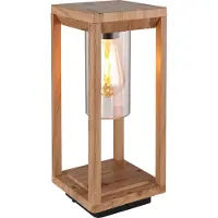 Globo Lighting Sokkellamp buiten Candela, dimbaar, hout licht, Aluminium, Modern, Sokkellamp