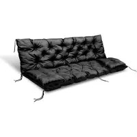 AIO Factory Tuinkussen 100x60x50 cm + 2 kussens voor schommelbank waterdicht zwart