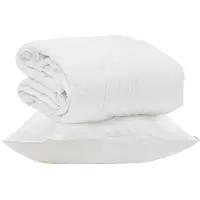 vidaXL Zomerdeken met kussens, 2 stuks, wit, microvezel