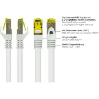 Alcasa electronik 8070R-075W, 7,5 meter, Cat7, S/FTP (S-STP), RJ-45, RJ-45, Wit