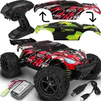 Overmax X-Monster 3.5 RC Auto – 4x4 – 1:18 Schaal – 30 km/h - Bereik 100 m – 2 Accu’s (40 min) – Extra Carrosserie – Offroad – TUV-gecertificeerd