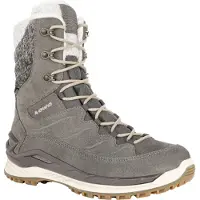 Lowa Veterlaarsjes 'Schnürstiefel Damen 421417 9514 Echtleder in grau' grijs