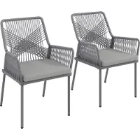 Outsunny rotan tuinstoel - PE rotan - staal - donkergrijs
