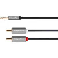 Kruger Basic Serie - Jack naar RCA Kabel - 180 cm - Stereo - Hoge Kwaliteit Geluid
