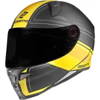 Bogotto FF110 Cinder Mat Zwart Geel Integraalhelm Maat XS