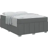 vidaXL Bedframe met matras Donkergrijs 160 x 200 cm Stof