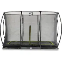 Exit Silhouette InGround trampoline met net - 366 x 244 cm - Zwart