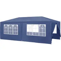 Casa.pro Paviljoen partytent met 6 zijwanden 6x3x2,55 m donkerblauw