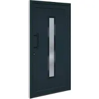 vidaXL Voordeur 108x208 cm PVC antracietkleurig