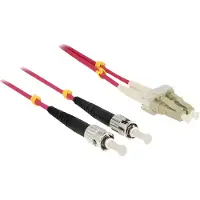 DeLOCK - Netwerkkabel - ST multi-mode (M) naar LC multi-mode (M) - 2 meter - Glasvezel - 50/125 micrometer - OM4 - halogenvrij - paars