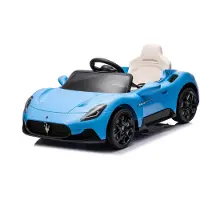 Sun baby Elektrische kinderauto Maserati GT Cabrio vanaf 3 jaar, Loopauto met lichtfuncties, afstandsbediening, MP3-speler, USB, Bluetooth (Blauw)