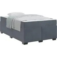 vidaXL Bedframe met matras Donkergrijs 120 x 190 cm Stof