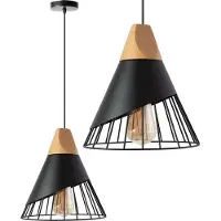 Toolight App223-1Cp Hanglamp Zwart 25,5X25X90Cm