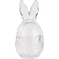 Clayre & Eef Glazen potje Ei Ø 9x17 cm Transparant Glas