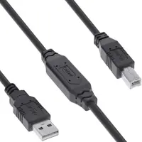 InLine actieve USB-A - USB-B kabel | USB2.0 | 7,5 meter