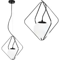 Toolight Stijlvolle hanglamp - E27 fitting - Zwart-wit design - 34 cm