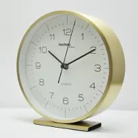 Technoline Model A, Wand/tafelklok, Horloge, Rond, Goud, Analoog, 149 mm