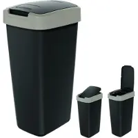 Prosperplast Afvalbak COMPACTA Q NSAB25 - lichtbruin / zwart