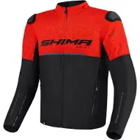 SHIMA Drift Zwart Rood Textiele Motorjas Maat M