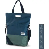 URBAN PROOF Gerecyclede shopper fietstas 20 liter - blauw/groen