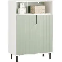 SoBuy Badkamerkast - 2 Deurs - 60 x 30 x 87 cm - Wit