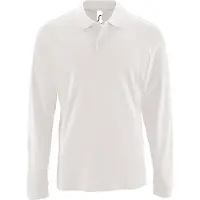 Sols Heren Perfecte Lange Mouw Pique Polo Shirt (Oranje)