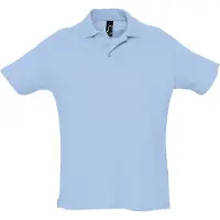 Sols Heren Zomer II Pique Poloshirt met korte mouwen (Hemelsblauw)