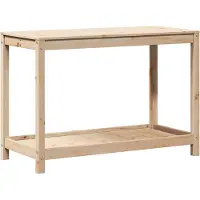vidaXL Oppottafel met schap 108x50x75 cm massief grenenhout