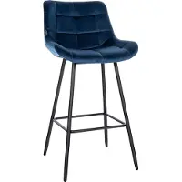 CLP West Barkruk - Met rugleuning - Voetsteun - Metalen frame - creme Kunstleer