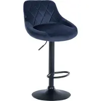 CLP Lazio Barkruk - Met rugleuning - Voetsteun - Velvet - Fluweel - creme wit