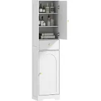 HOMCOM -Badkamermeubel-40x29,5x170cm-Spaanplaat-Wit